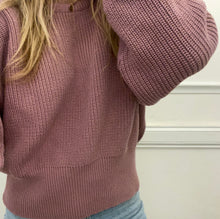 Load image into Gallery viewer, MAMA svetr cordero Aubergine